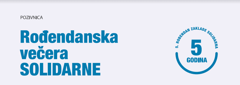 Rođendanska večera SOLIDARNE, petak 18. 12. 2020. u 20h