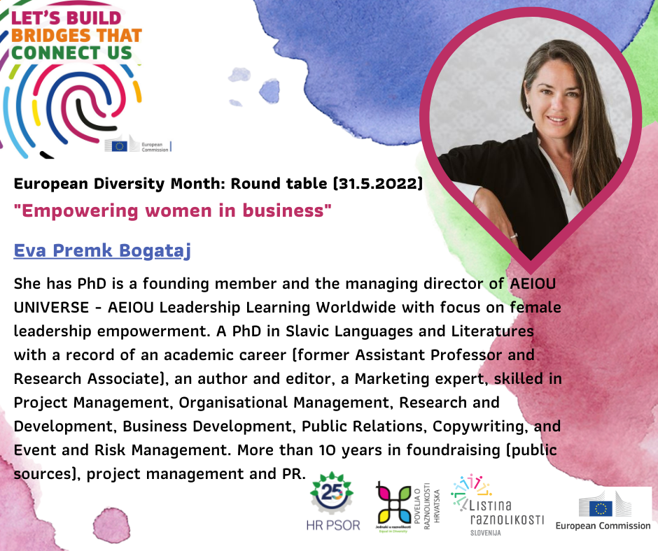 Presenting a spokeswoman on Roundtable “Empowering Women in Business”, May 31th, online, 10:00 – 11:30