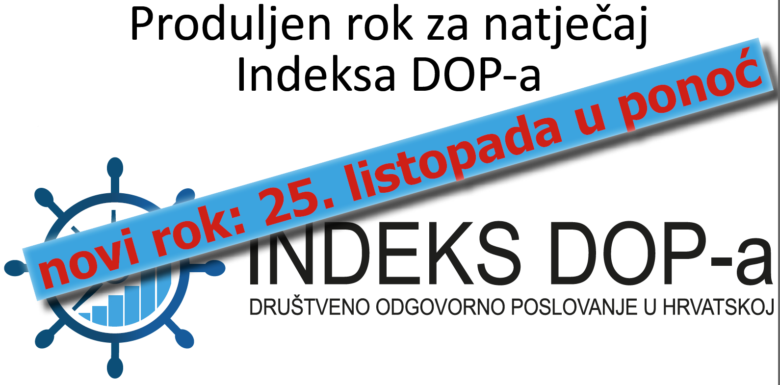 Produljen rok za natječaj Indeks DOP-a
