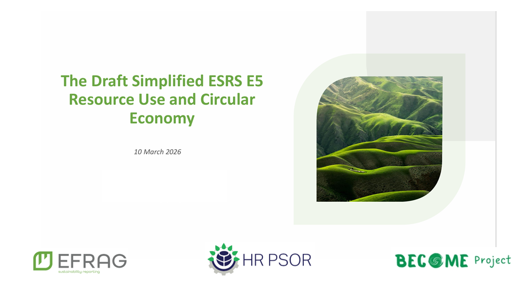 Osvrt na webinar Izvještavanje o kružnom gospodarstvu: Nacrt pojednostavljenog ESRS E5