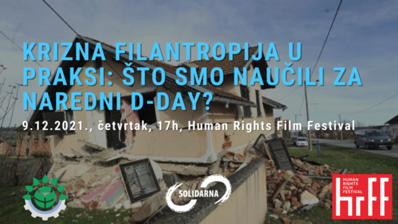 Poziv na javnu raspravu „Krizna filantropija u praksi: što smo naučili za naredni D-day?“